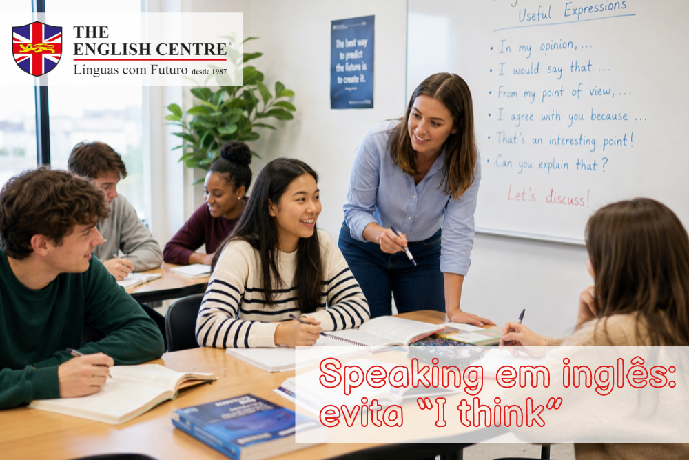 Speaking em inglês evita I think - the english centre